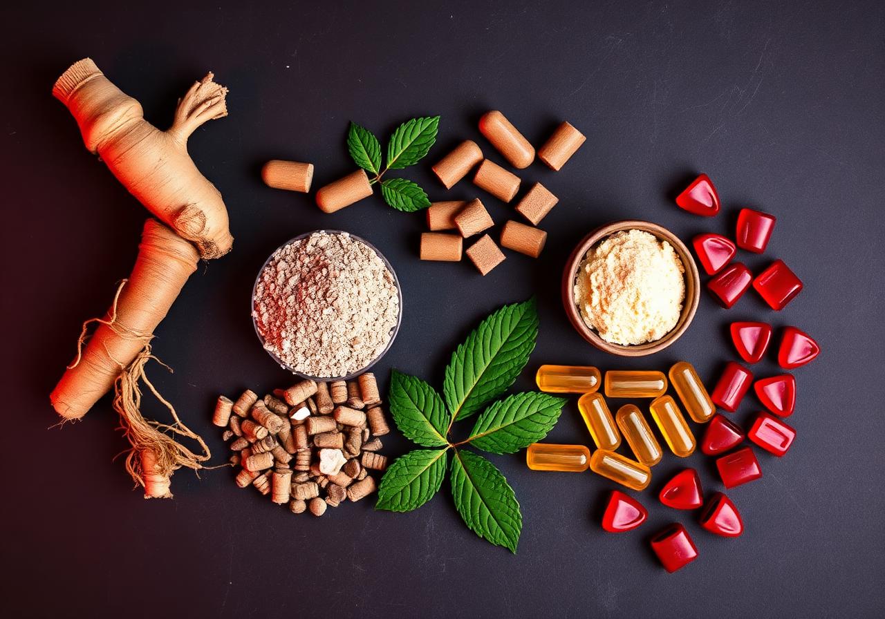 Natural ingredients in Vigor Boost Gummies — ginseng, maca, tribulus, horny goat weed, zinc